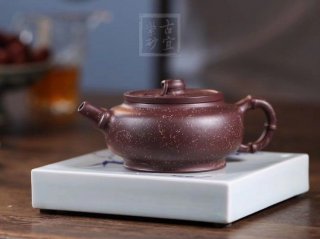 《金砂竹韻》宜興紫砂壺純手工底槽青，段泥泡茶壺
